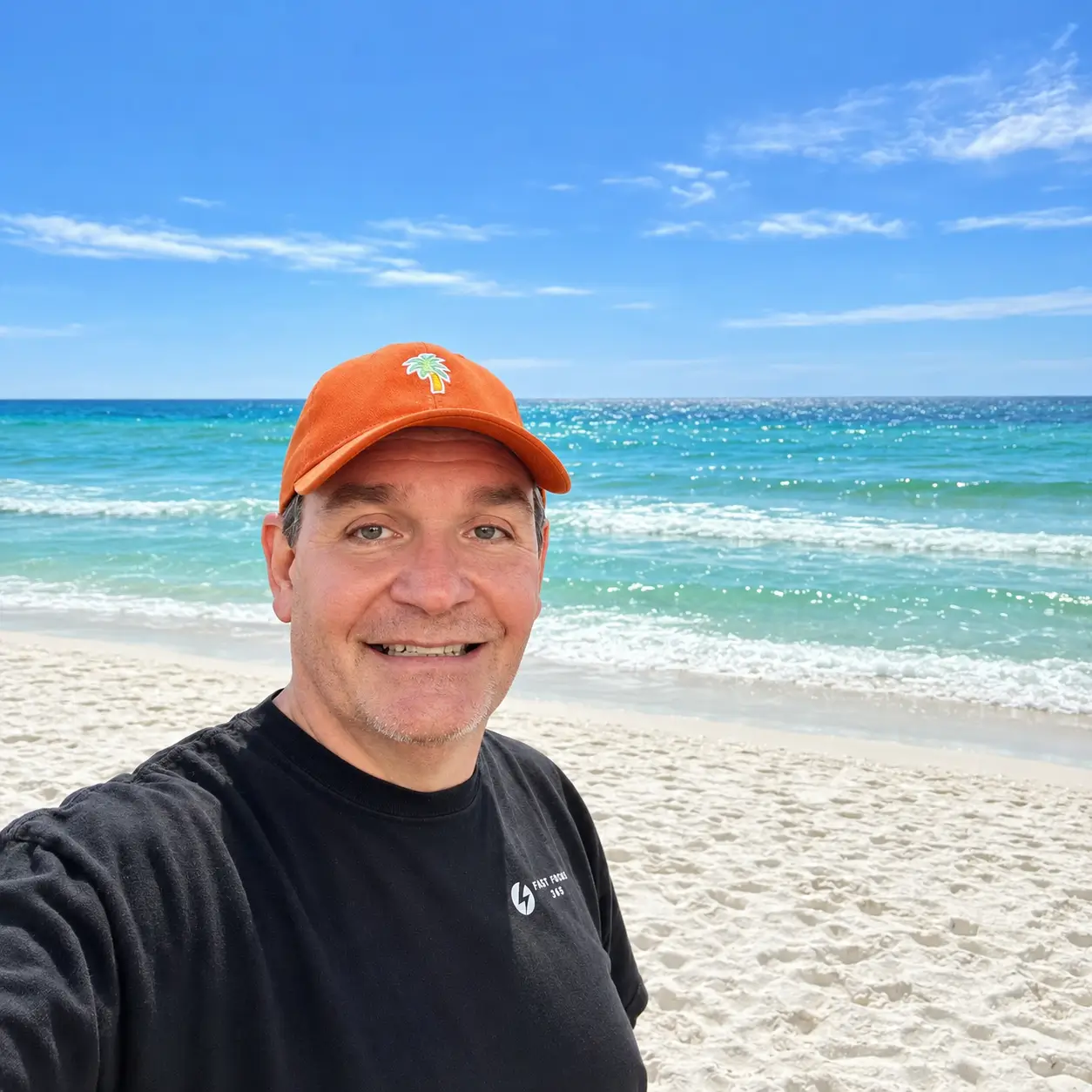 Tim Armstrong, The Virtual Housing Counselor, at the Gulf Coast beach
